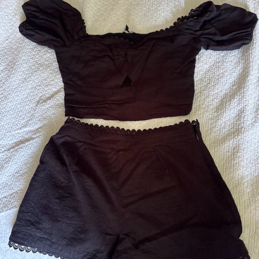 Express Black Lace Detail Garment